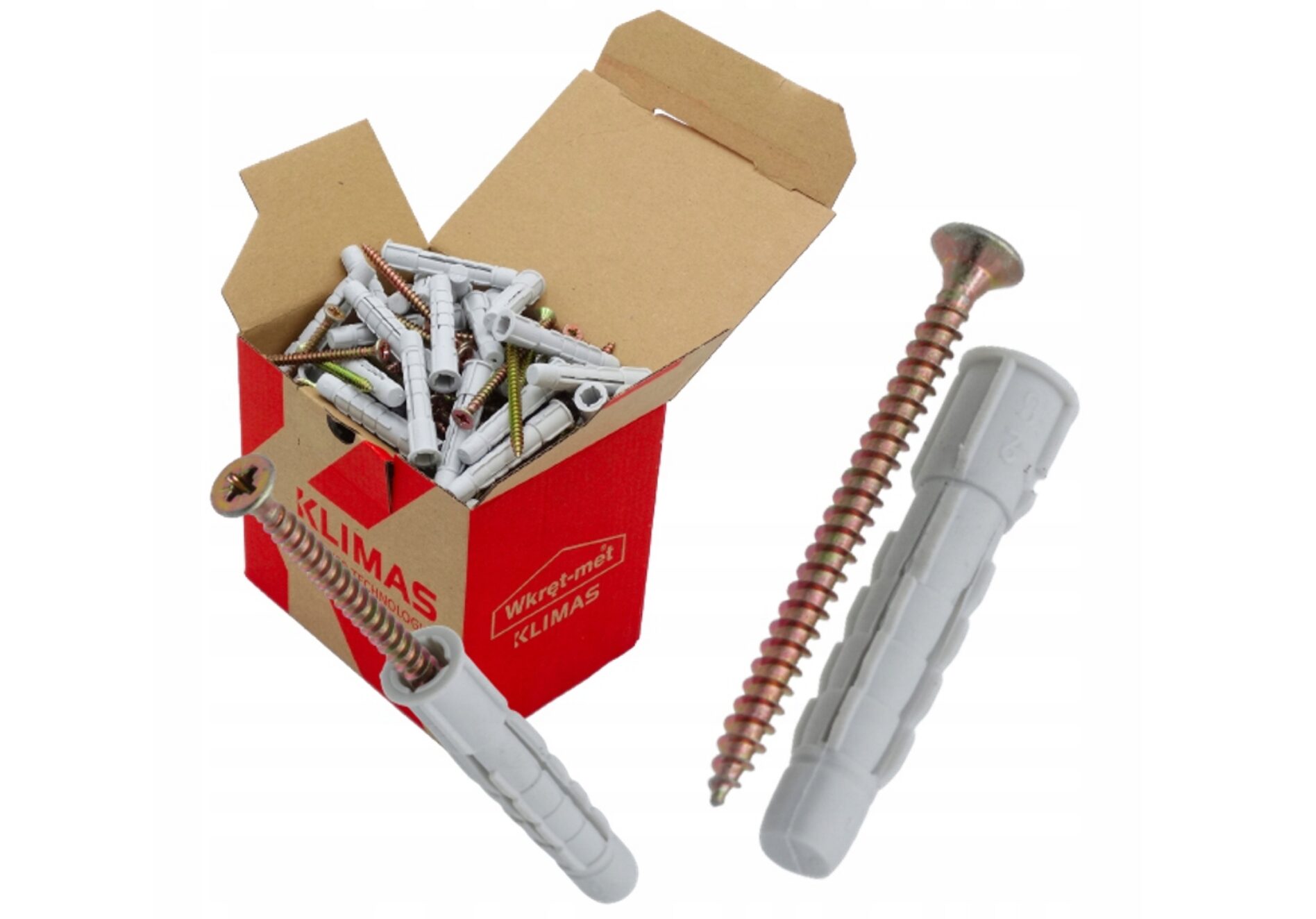 Kołek Rozporowy KW 8x50 z Wkrętem 4,5x80 – 100 sztuk