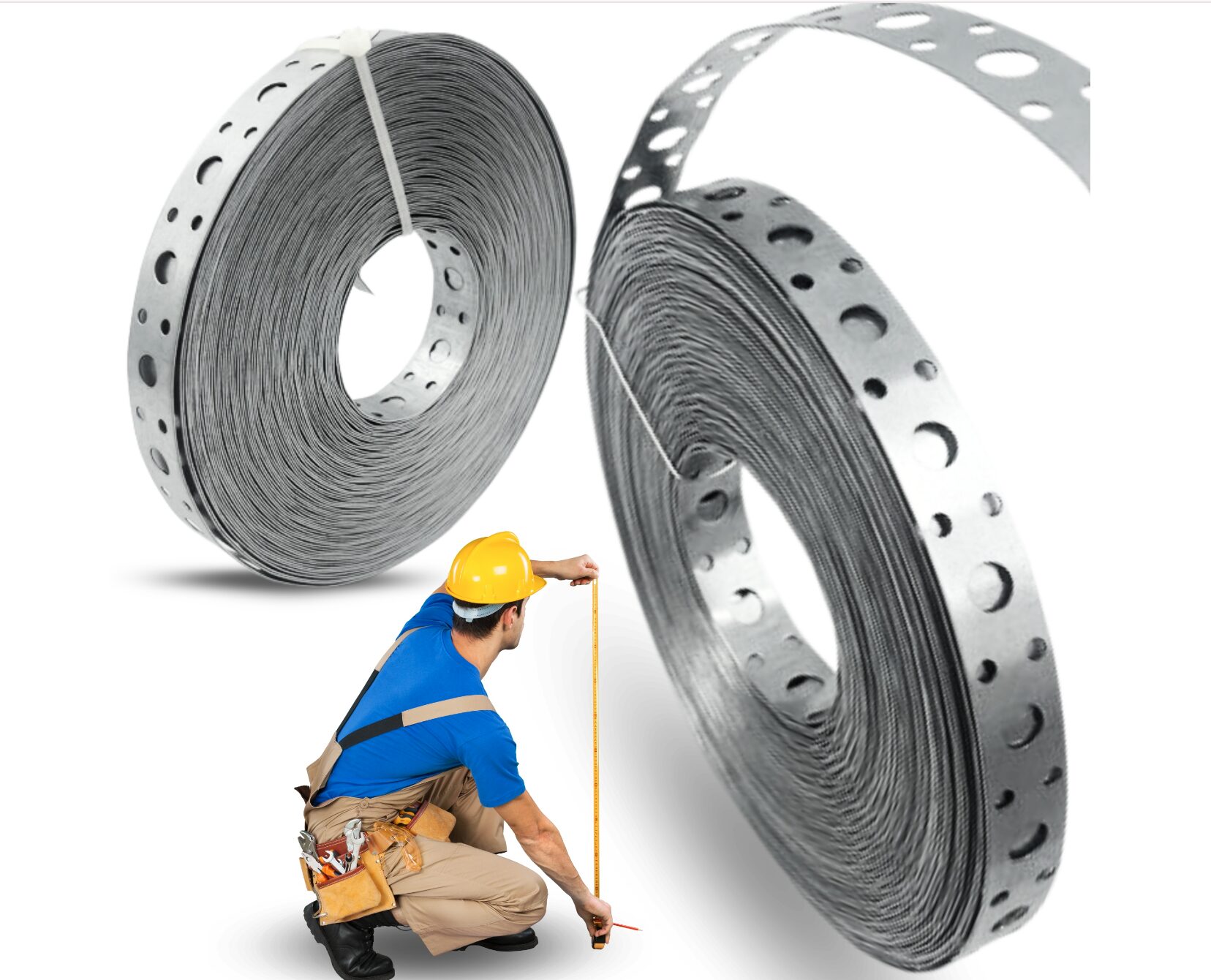 Taśma montażowa perforowana 15x0,8 mm stalowa ciesielska 25m