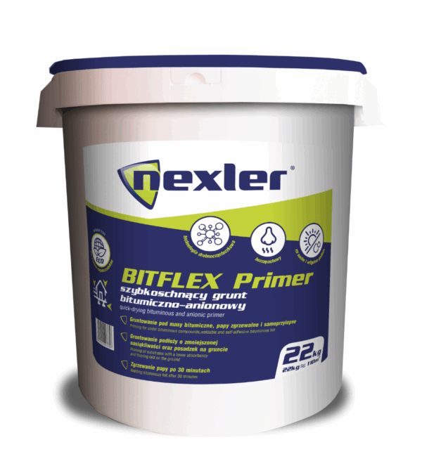 Nexler Bitflex Primer 22kg – Szybkoschnący grunt bitumiczno-anionowy