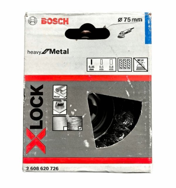 Bosch Szczotka Garnkowa 75mm X-LOCK Drut Stalowy - obrazek 3