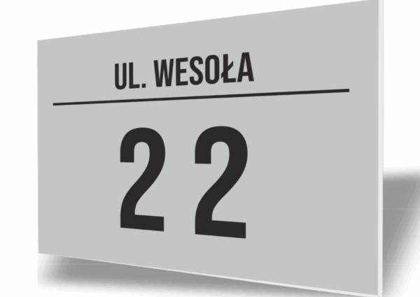 Tabliczka Adresowa Numer Domu PCV 5mm 30x20cm Druk UV
