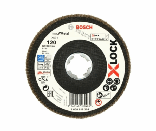 Bosch X-LOCK Tarcza Ścierna Listkowa 125mm Gr.120 - obrazek 3
