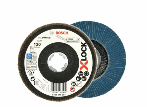 Bosch X-LOCK Tarcza Ścierna Listkowa 125mm Gr.120