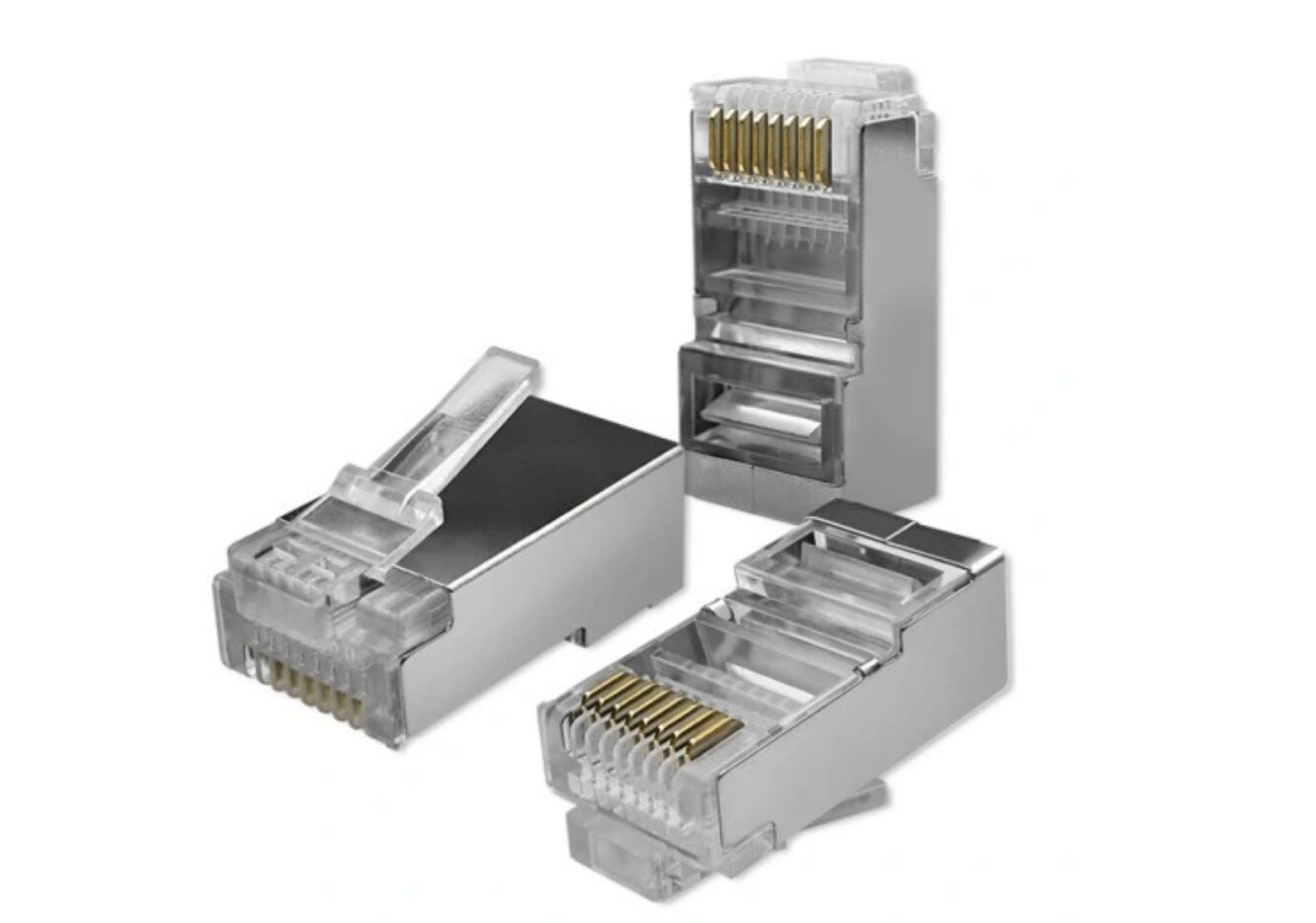 Wtyk RJ45 kat. 6 FTP Metal Ekran Złoty 20szt
