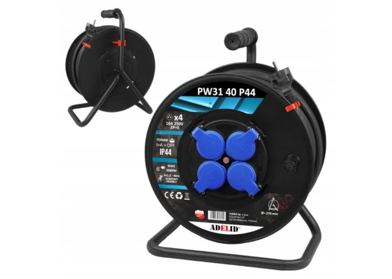 Przedłużacz bębnowy 40m 3x1.5mm² H05VV-F – Polski, Solidny