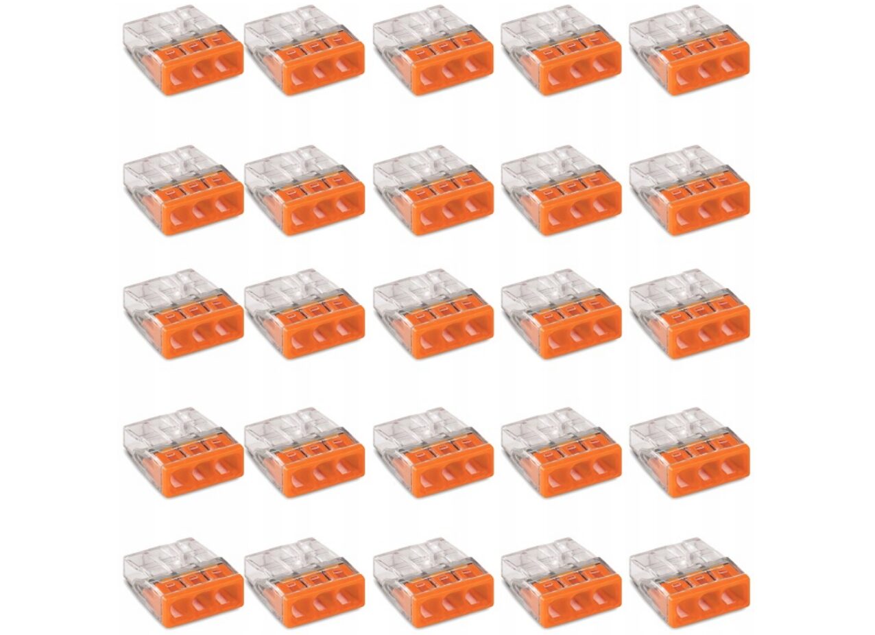 Szybkozłączka WAGO 3x2,5mm² – 25 sztuk